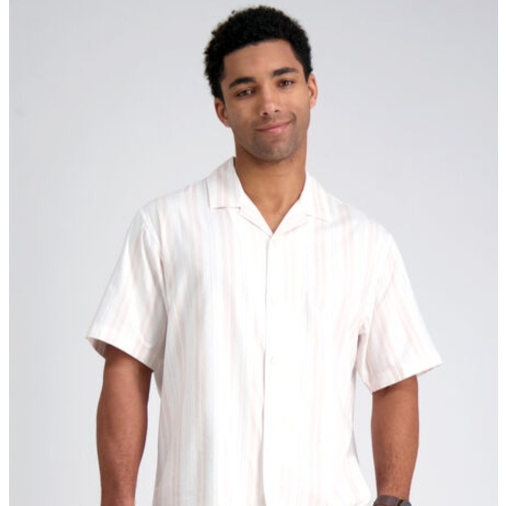 Haggar White Casual Button Down Shirt